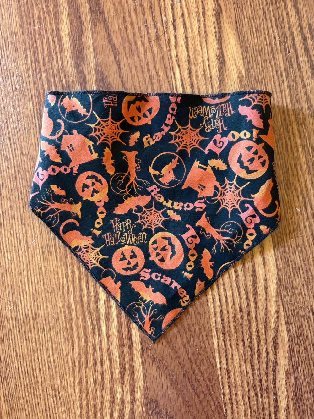 Halloween Orange & Black Pet Dog Bandana Bib